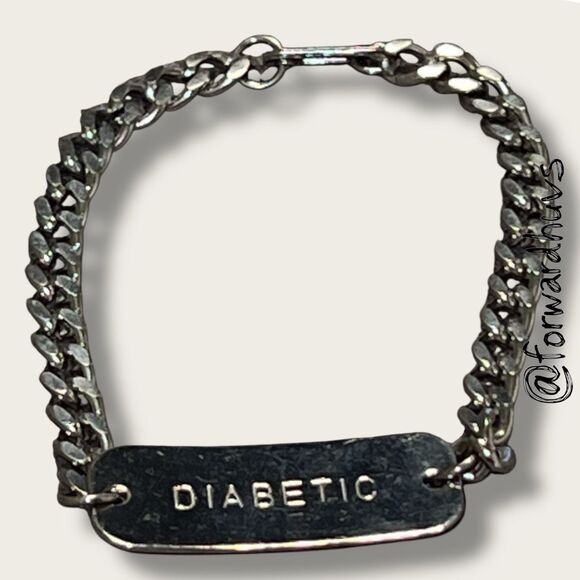 Bundle Sale 3 for $15 |  Stainless Steel Alert Bracelet – “DIABETIC” - Picture 5 of 10